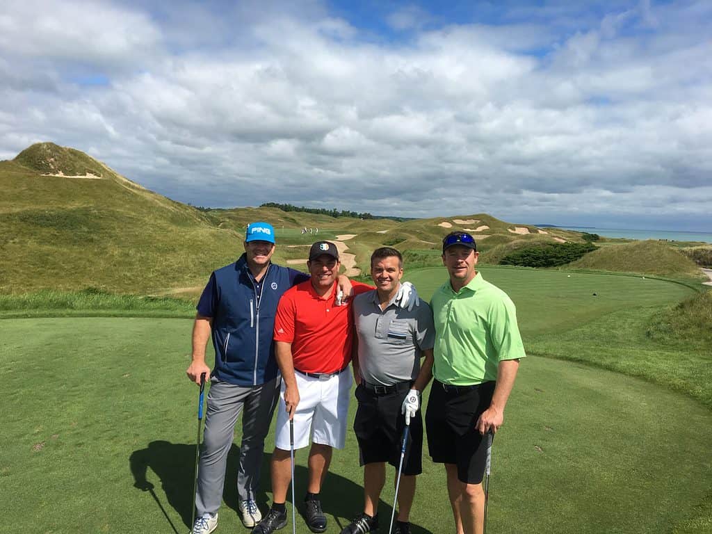 golfing with friends