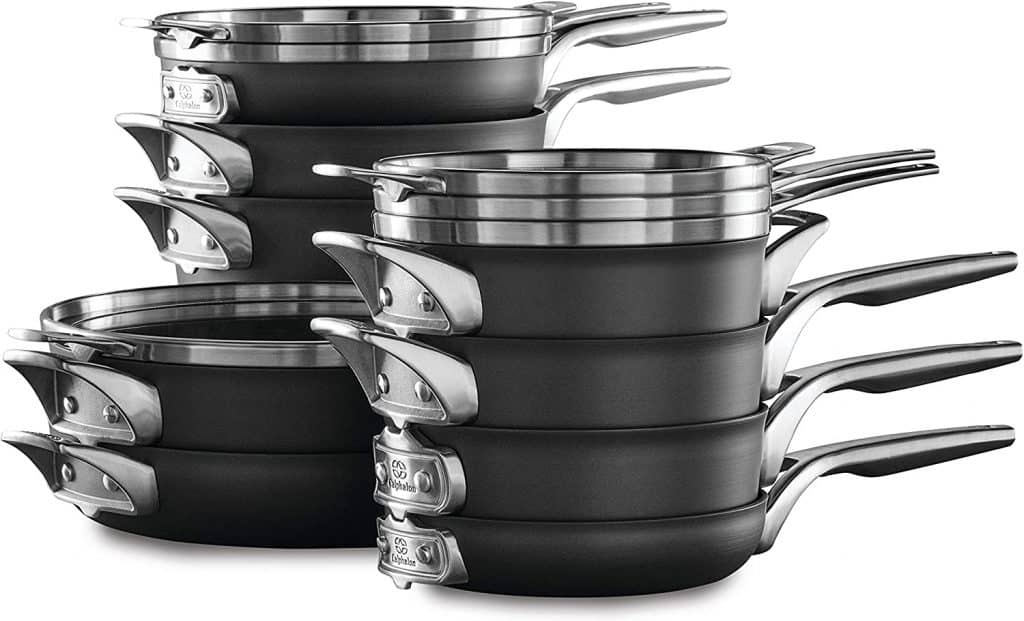Calphalon 15 piece stackable pots and pans