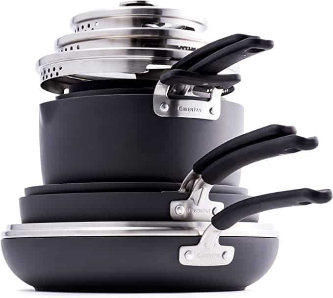 Greenpan Stackable with strainer