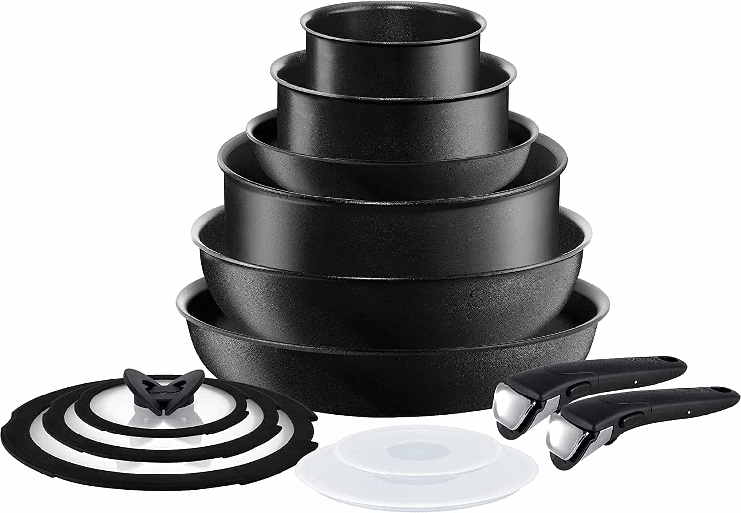 T-Fal removable handle stackable pots and pans set
