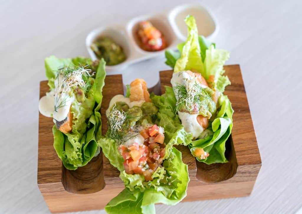 Fish taco lettuce wraps