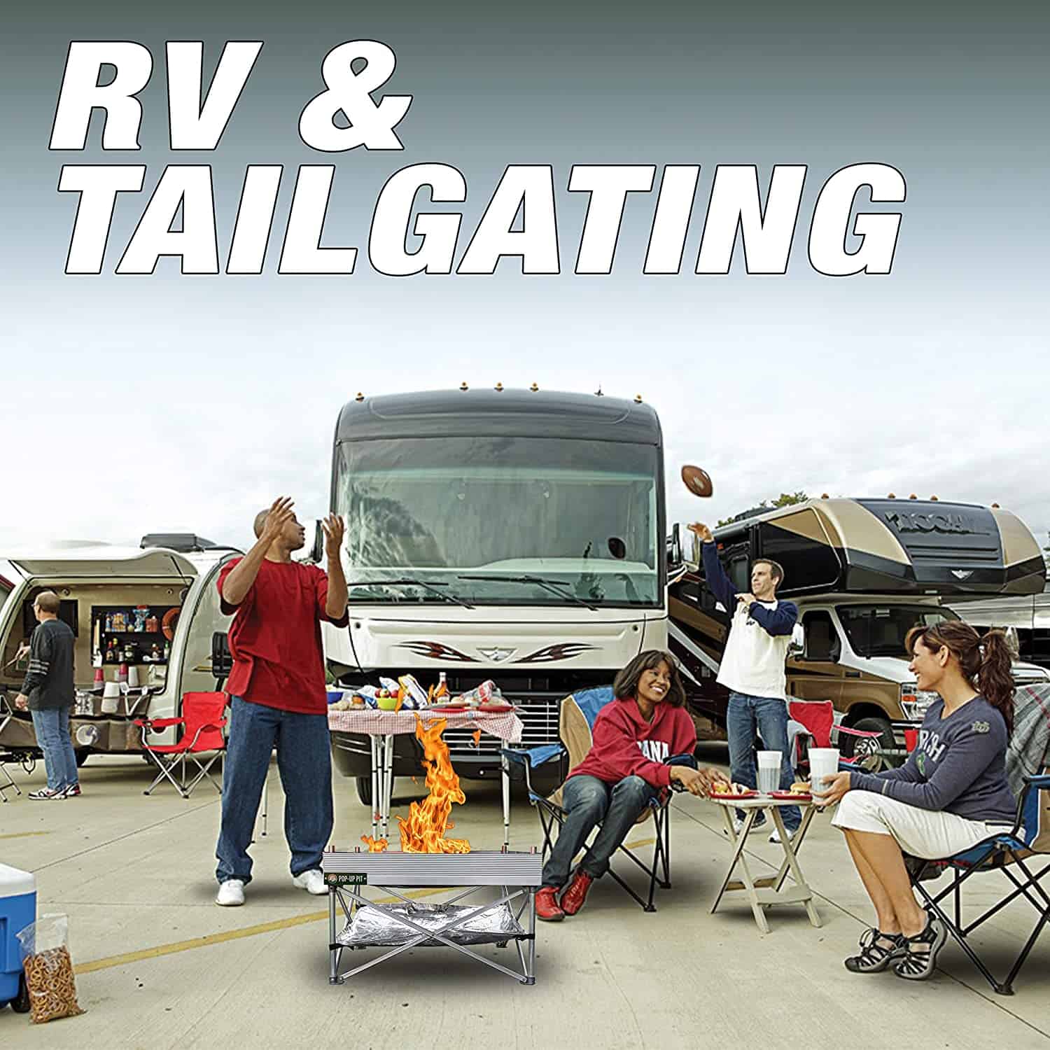 fireside outdoor tailgate and RV use