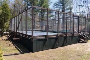 raised platform tennis court