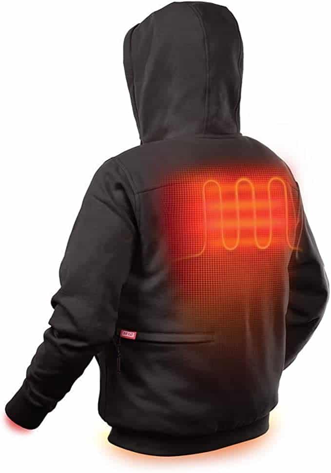 Milwaukee heated hoodie rear heating elements