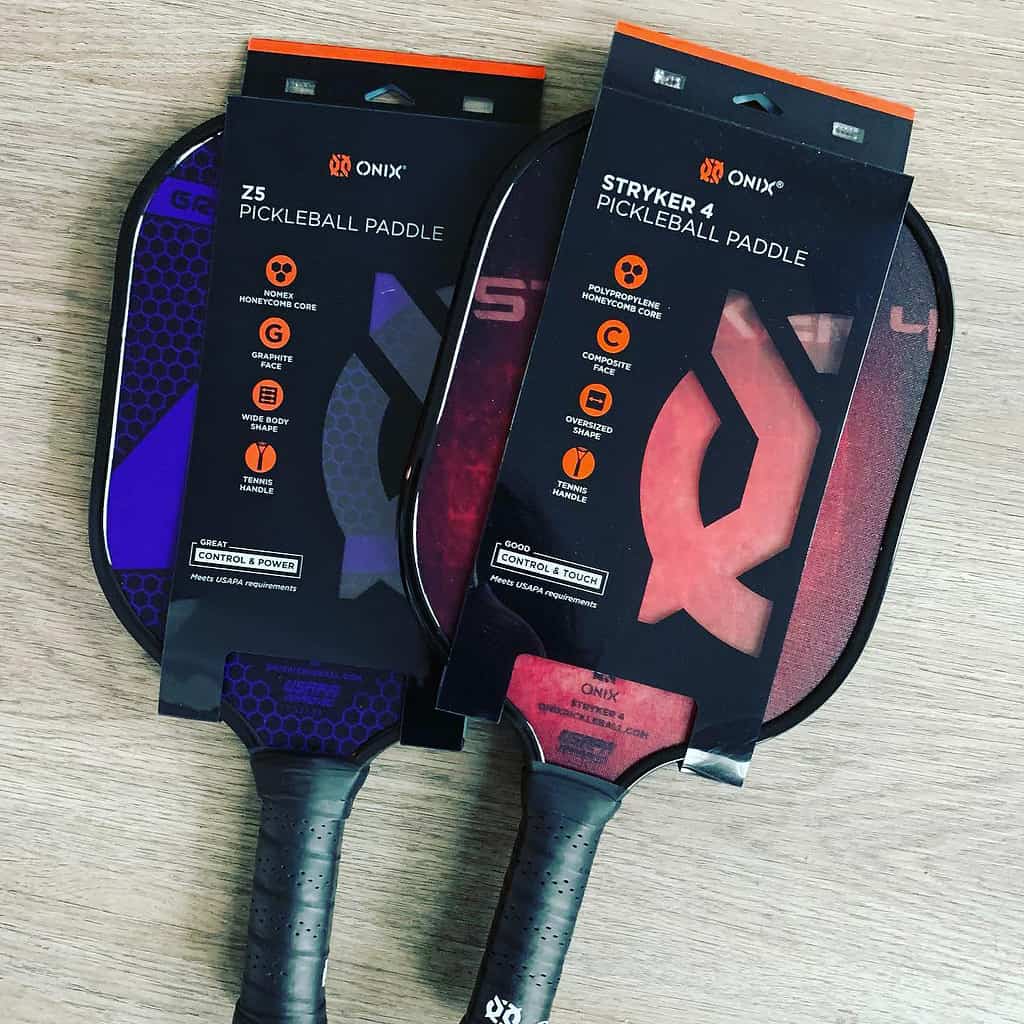 Onix Z5 and Stryker Pickleball Paddles
