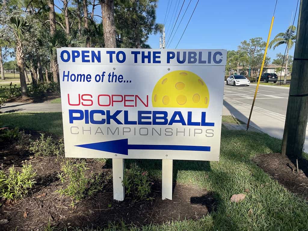 minto us open pickleball championships sign