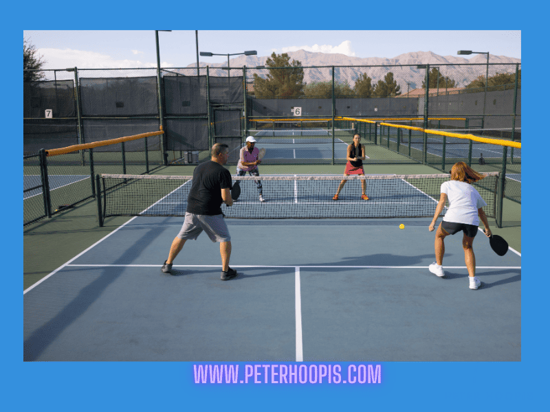 people playing a game of pickleball